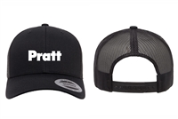 Pratt Snapback Trucker Yupoong Cap - One Size - Heather Grey & Black / Black