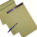 Left Ruled Canary Legal Size Legal Pads 2 Hole Top Punched