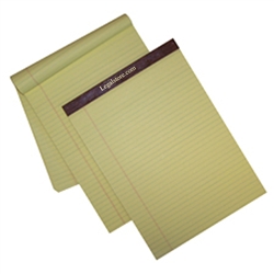 Left Ruled Canary Letter Size Legal Pads