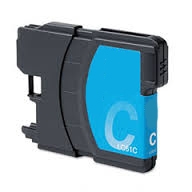 Brother LC61C / LC65C Remanufactured High Yield Ink Cartridge - Cyan
