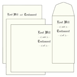 Will Kit, Letter Size, Testament Ledger