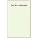 Legal Size Testament Ledger, Last Will & Testament Paper