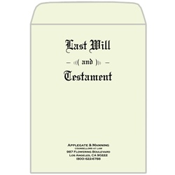 Will Envelope, Oversized, Testament