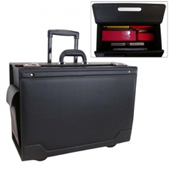 Stebco Document Case on Wheels with Leather Trim