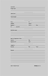 Foreign Trademark Folder, Gray with Printed Form