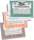 Imprinted Stock Certificates for Corporations