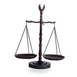 Bronzed Brass Scale of Justice