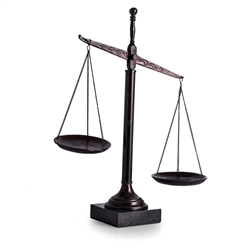 Bronzed Brass Scale of Justice