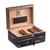 Lacquered "Ebony" Wood 100 Cigar Humidor with Removable Tray