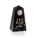 Legal Scale Marble Desk Clock