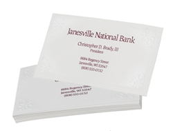 Business Cards, Blind Embossed and 1 Color