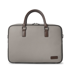 Contrast Briefcase Vegan Leather