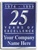 Silver Foil Embossed Anniversary Labels, Customized