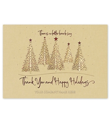 Warm Woodland Holiday Greeting  Thank You Cards