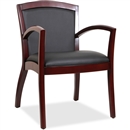 Lorell Arched Arms Wood Guest Chair - Mahogany