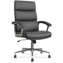 Lorell Leather High-back Chair - Black