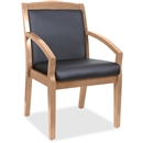 Lorell Sloping Arms Wood Guest Chair - Walnut