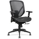 Lorell Mesh Seat/Back Mid-back Chair - Black