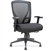 Lorell Fabric Seat Mesh Mid-back Chair - Black