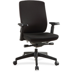 Lorell Mid-Back Chairs with Adjustable Arms