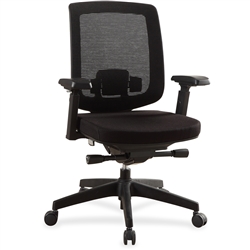 Lorell Mid-Back Mesh Chair with Adjustable Arms