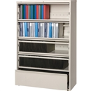 Lorell Receding Lateral File with Roll Out Shelves