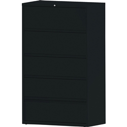 Lorell Receding Lateral File with Roll Out Shelves