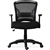 Lorell Flipper Arm Mid-back Chair - Black