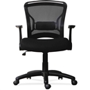 Lorell Flipper Arm Mid-back Chair - Black