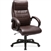 Lorell Deluxe High-back Leather Chair - Brown