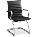 Lorell Modern Chair Mid-back Leather Guest Chair