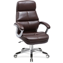 Lorell Brown Bonded Leather High-back Chair