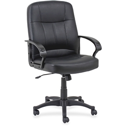 Lorell Chadwick Managerial Leather Mid-Back Chair