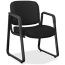 Lorell Black Fabric Guest Chair