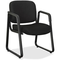 Lorell Black Fabric Guest Chair