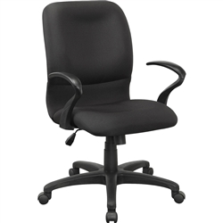 Lorell Executive Mid-Back Fabric Contour Chair
