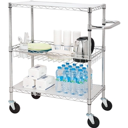 Lorell 3-Tier Rolling Carts