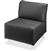 Lorell Fuze Modular Series Black Leather Guest Seating