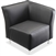 Lorell Fuze Modular Series Black Leather Guest Seating