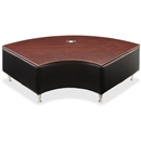 Lorell Fuze Modular Srs Black Leather Guest Seating