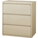Lorell 3-Drawer Putty Lateral Files