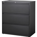 Lorell 3-Drawer Black Lateral Files