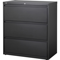 Lorell 3-Drawer Black Lateral Files