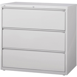 Lorell 3-Drawer Light Gray Lateral Files