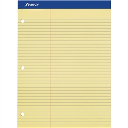 Letter Size Perforated 3 Hole Punched Ruled Double Sheet Pads