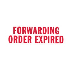 Stock Stamp FORWARDING ORDER EXPIRED