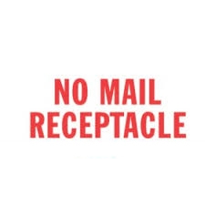 Stock Stamp NO MAIL RECEPTACLE