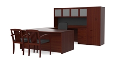 Amber Office Desk Set AM-389N-MAHO by Cherryman