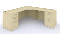 AM-397 Amber Credenza Desk with Storage by Cherryman