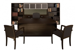 Amber Series Black Cherry Office Furniture Set by Cherryman